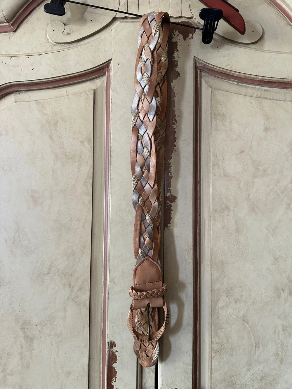 Hollister Braided Leather Belt size M/L